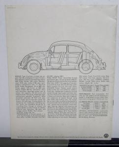 1964 VW What Makes a Volkswagen Black & White Sales Brochure