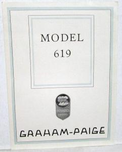 1929 Graham Paige Dealer Sales Brochure Folder Model 619 Coupe Sedan Original