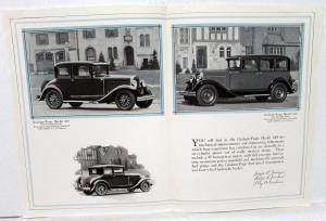 1929 Graham Paige Dealer Sales Brochure Folder Model 619 Coupe Sedan Original