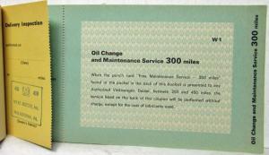 1966 VW Service Booklet 1 for Preventive Maintenance