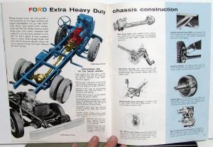 1958 Ford Truck Dealer Sales Brochure Extra Heavy Duty Models New Super Duty V8s