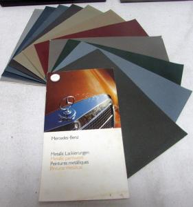 1971 Mercedes-Benz Dealer Paint Chip Samples Booklet Metallic Color Options