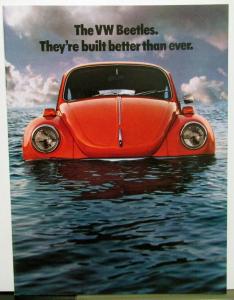 1974 Volkswagen VW Beetles Built Better Than Ever Sales Brochure