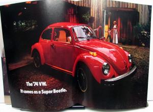 1974 Volkswagen VW Beetles Built Better Than Ever Sales Brochure