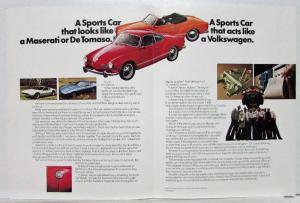 1974 VW Karmann Ghia A Sports Car with a Split Personality Sales Brochure