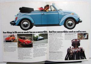 1974 VW Volkswagen Convertible One of Lifes Lasting Little Pleasures Brochure