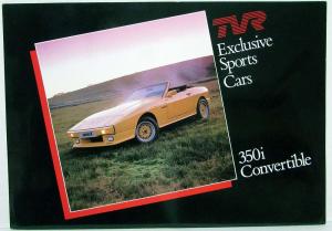 1984 1985 1986 1987 1988 1989 TVR 350i Yellow Convertible Sales Brochure