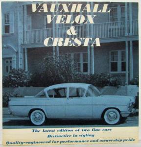 1962-1963 Vauxhall Velox and Cresta Tabbed Sales Brochure - Australian Market