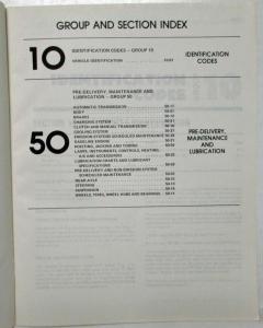 1982 Ford Car Pre-Delivery Maintenance Lubrication Service Shop Manual