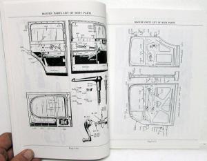 1928 to 1941 Buick Master Body Parts List Catalog Book Sedan Coupe Reproduction