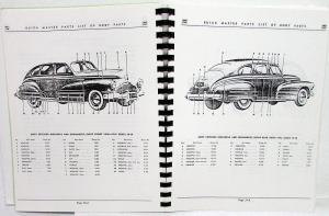 1928 to 1942 Buick Master Body Parts List Catalog Book Sedan Coupe Reproduction