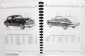 1928 to 1942 Buick Master Body Parts List Catalog Book Sedan Coupe Reproduction