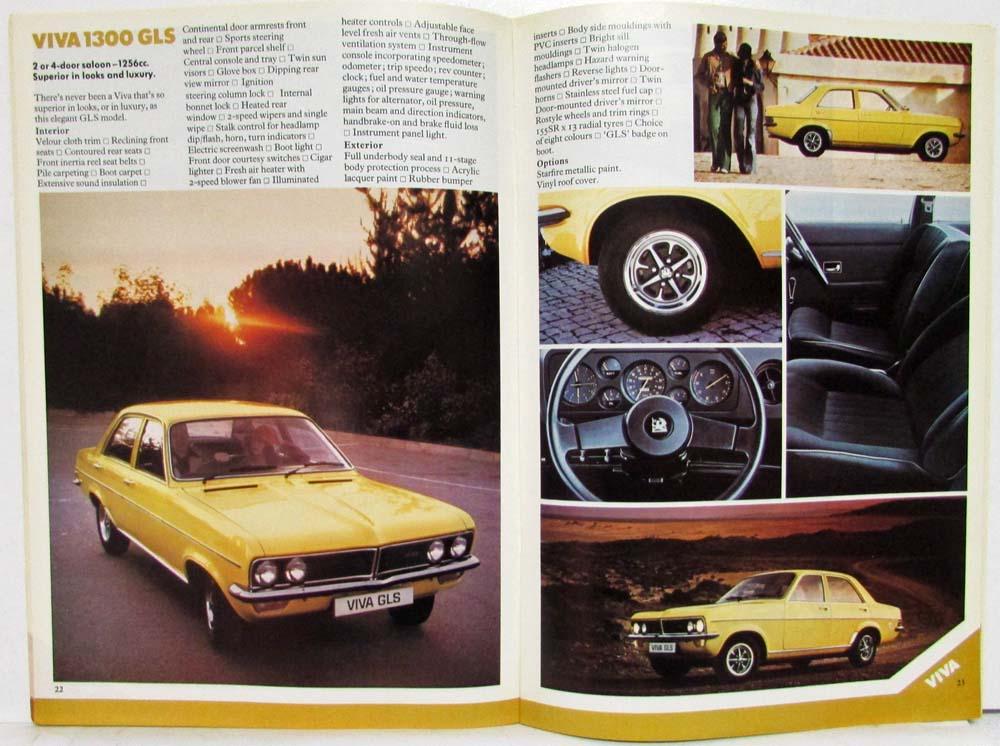 1977 Vauxhall All Model Sales Catalogue Chevette Viva Magnum Cavalier ...