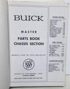 1940-1970 Buick Dealer Master Chassis Parts Book Catalog Skylark GS Riviera