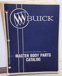 1940-1970 Buick Dealer Master Body Parts Book Catalog Skylark GS Riviera Electra