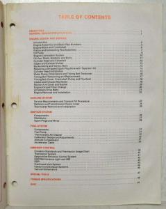 1981 Ford Escort Mercury Lynx Engine Emissions & Related Systems Training Manual