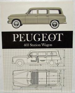 1960 Peugeot 403 Station Wagon Spec Sheet