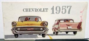 1957 Chevrolet Dealer Sales Brochure Folder Bel Air Nomad 210 150 Townsman Rare