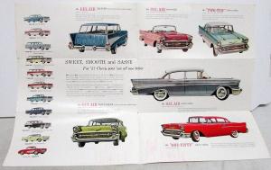 1957 Chevrolet Dealer Sales Brochure Folder Bel Air Nomad 210 150 Townsman Rare