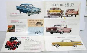 1957 Chevrolet Dealer Sales Brochure Folder Bel Air Nomad 210 150 Townsman Rare