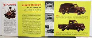 1939 Ford V8 Commercial Cars Panel Truck Pickup Stake Sedan Sales Brochure 10/38