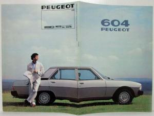 1979 Peugeot 604 Sales Brochure - French Text