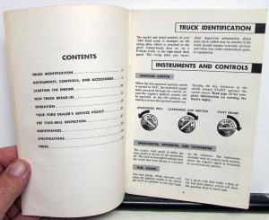 1960 Ford Truck Owners Manual ORIGINAL F100 F250 F350 All Trucks