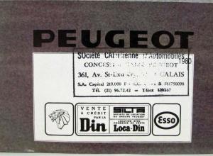 1978-1983? Peugeot 504 Station Wagon Sales Brochure - French Text