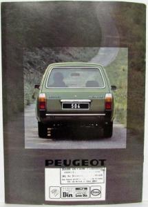 1978-1983? Peugeot 504 Station Wagon Sales Brochure - French Text