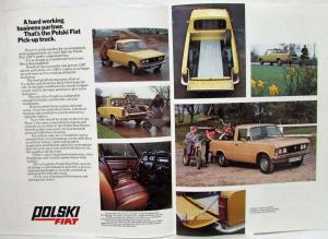 1979 Polski Fiat Pick-up Truck Sales Brochure - UK Market