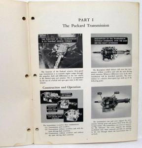 1948 Packard Service Training Program Manual Transmission & Overdrive Repair