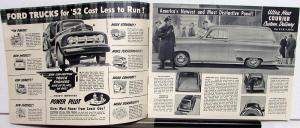 1952 Ford Truck F Series Courier Bus Pickup Panel Stake Full Line Sale Brochure