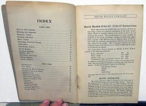 1916 Buick Delco Electrical System Owners Instruction Manual D44 45 46 47 Orig