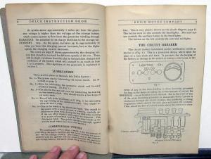 1916 Buick Delco Electrical System Owners Instruction Manual D44 45 46 47 Orig