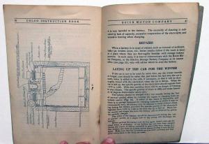 1916 Buick Delco Electrical System Owners Instruction Manual D44 45 46 47 Orig