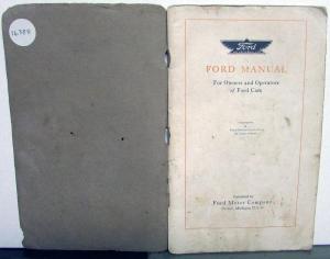 1914 1915 Ford Model T Owners Instruction Book Manual Care & Op Original Rare