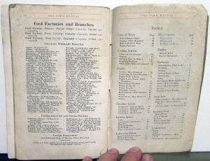 1914 1915 Ford Model T Owners Instruction Book Manual Care & Op Original Rare