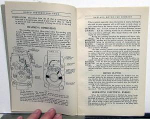 1916 Oakland Model 38 Owners manual Delco Instruction Book Electrical Orig