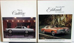 1977 Cadillac Eldorado & Full Line Sales Brochure (2) & Note & Env From Dealer