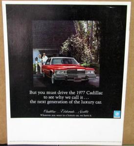 1977 Cadillac Eldorado & Full Line Sales Brochure (2) & Note & Env From Dealer