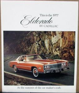 1977 Cadillac Eldorado & Full Line Sales Brochure (2) & Note & Env From Dealer