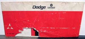 1968 Dodge Coronet 440 500 R/T Super Bee ORIGINAL Owners Manual