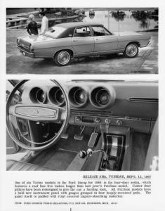 1968 Ford Torino Exterior and Interior Press Release Photo with Text 0078