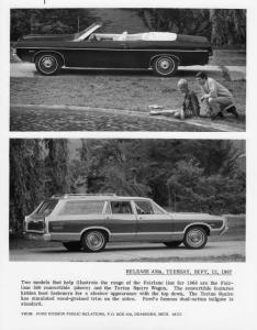 1968 Ford Fairlane 500 & Torino Squire Wagon Press Release Photo with Text 0079