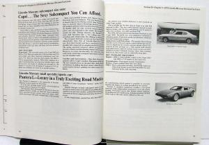 1974 Ford Lincoln Mercury New Car Buying Guide LTD Mustang Cougar Pantera L