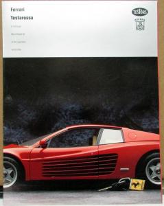 Ferrari Testarossa Metal Model Kit by Testors Pocher Sales Folder Original