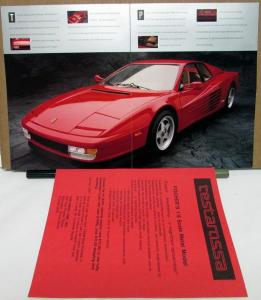 Ferrari Testarossa Metal Model Kit by Testors Pocher Sales Folder Original