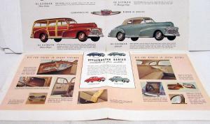 1947 Chevrolet Fleetline Fleetmaster Stylemaster Color Sales Folder Brochure