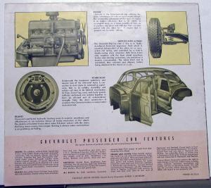 1947 Chevrolet Fleetline Fleetmaster Stylemaster Color Sales Folder Brochure