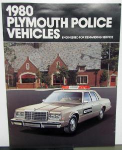 1980 Plymouth Police Vehicles Sales Brochure Gran Fury Volare